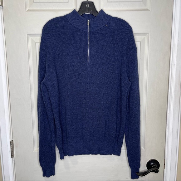 PETER MILLAR KITTS TWISTED QUARTER-ZIP SWEATER Sz L - Picture 1 of 8